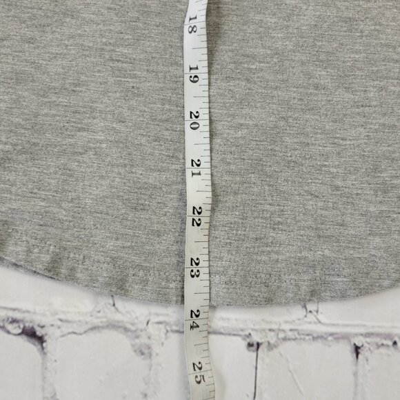 Calvin Klein Woman’s Gray Jersey round neck top with chiffon short sleeves Small - Picture 2 of 9